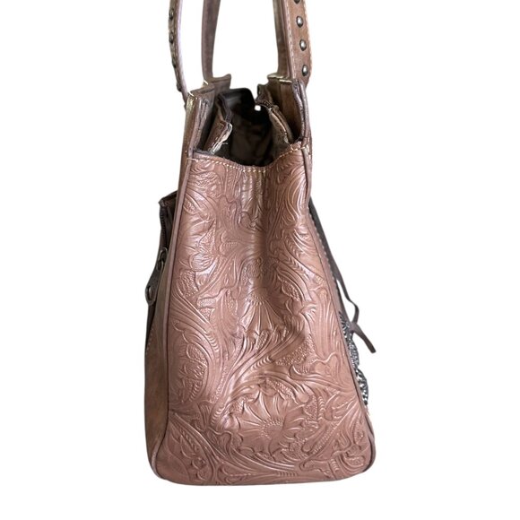 Montana West Concealed Carry Brown Tasseled Medium Purse Western Boho Safety - Picture 5 of 10